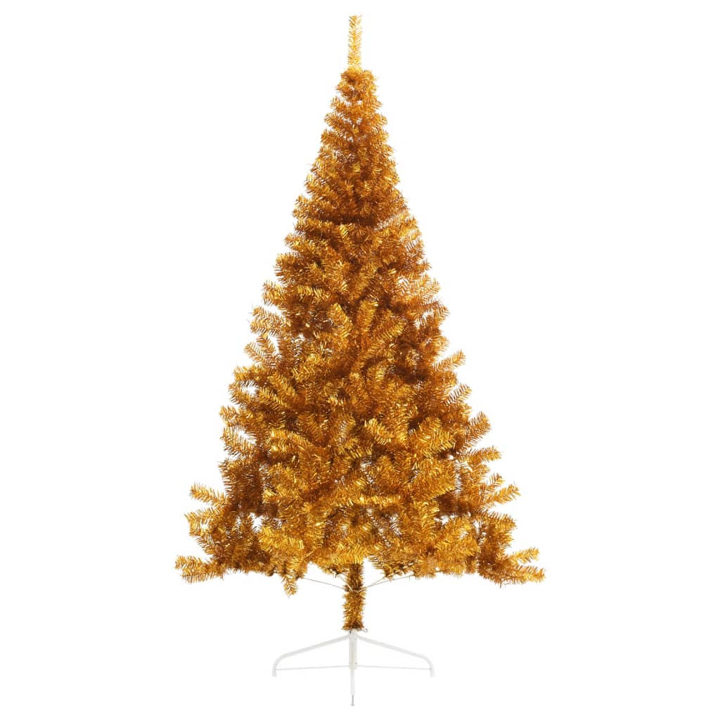 Vidaxl Kunstkerstboom hälften med standard 240 cm Cap Gold Colored