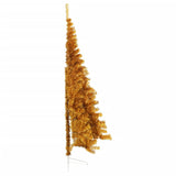 Vidaxl Kunstkerstboom hälften med standard 240 cm Cap Gold Colored