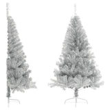 Vidaxl KunstKerstboom Hälfte mit Standard mit einer Standard -120 -cm -Kappe silberfarben