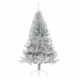 Vidaxl KunstKerstboom Hälfte mit Standard mit einer Standard -120 -cm -Kappe silberfarben