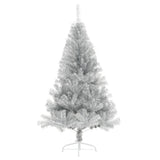 Vidaxl Kunstkerstboom Hälfte mit Standard mit einer Standard -Silberkappe von 180 cm