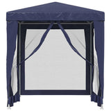 Vidaxl -Partyzelt mit 4 -Mesh -Seitenwänden 2x2 M HDPE Blau