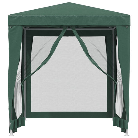 Vidaxl -Party -Zelt mit 4 -Mesh -Seitenwänden 2x2 M HDPE Green