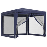 VIDAXL -Partyzelt mit 4 -Mesh -Seitenwänden 3x3 M HDPE Blau