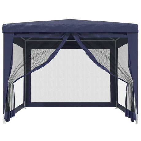 Vidaxl -Partyzelt mit 4 -Mesh -Seitenwänden 3x4 M HDPE Blau