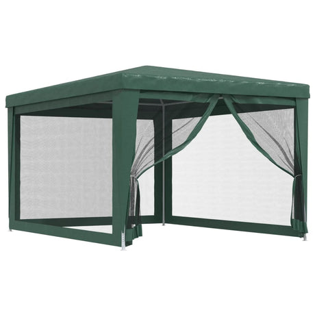 Vidaxl -Partyzelt mit 4 -Mesh -Seitenwänden 3x4 M HDPE Green