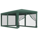 Vidaxl -Partyzelt mit 6 -Mesh -Seitenwänden 3x6 M HDPE Green