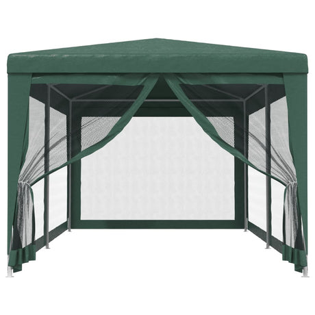 Vidaxl -Partyzelt mit 6 -Mesh -Seitenwänden 3x6 M HDPE Green
