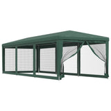 Vidaxl -Partyzelt mit 8 -Mesh -Seitenwänden 3x9 M HDPE Green