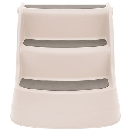 Vidaxl Hundetreppe 3 Schritte faltbar 50 x 38x38 cm Kunststoffcreme Farbe