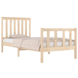 Vidaxl bedframe massief grenenhout zwart 75x190 cm