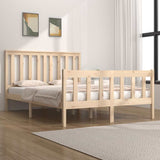 Vidaxl bedframe massief grenenhout 135x190 cm