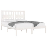 Vidaxl bedframe massief grenenhout wit 150x200 cm