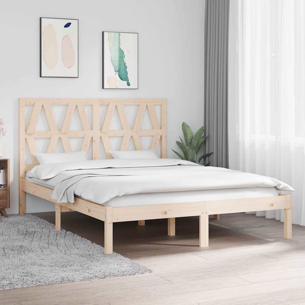 Vidaxl bedframe massief grenenhout 140x200 cm