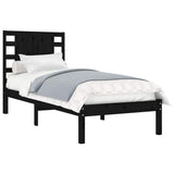 Vidaxl bedframe massief grenenhout zwart 100x200 cm