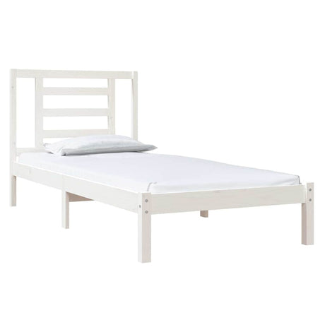 Vidaxl bedframe zonder matras massief grenenhout wit 90x200 cm