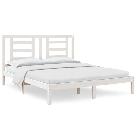 Vidaxl bedframe zonder matras massief grenenhout wit 160x200 cm