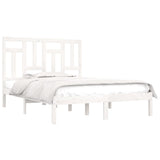 Vidaxl bedframe zonder matras massief grenenhout wit 140x190 cm