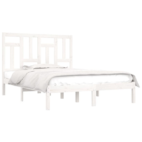 Vidaxl bedframe zonder matras massief grenenhout wit 140x200 cm