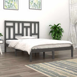 Vidaxl bedframe massief grenenhout grijs 200x200 cm