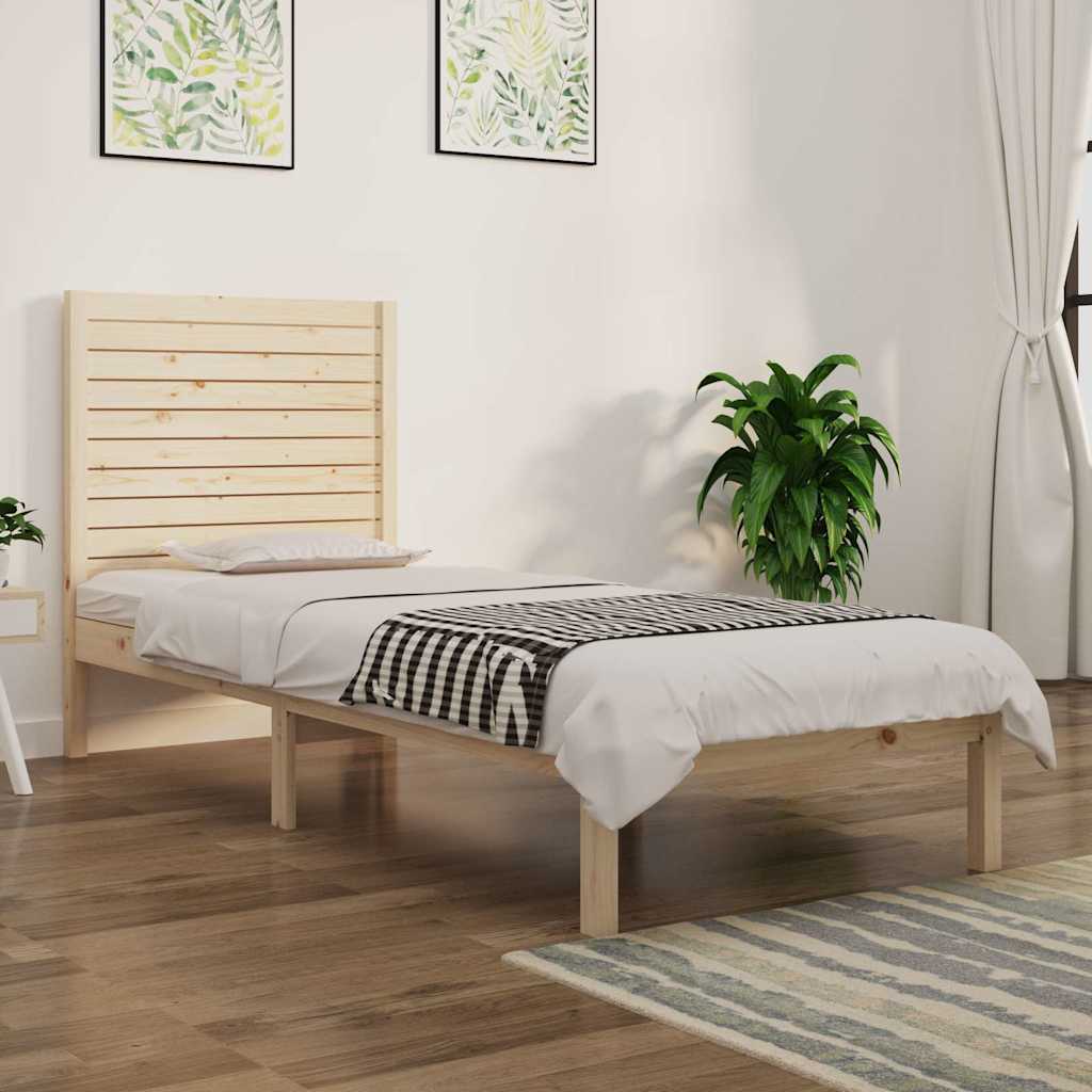 Vidaxl bedframe massief hout 90x190 cm