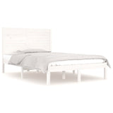 Vidaxl bedframe massief hout wit 135x190 cm