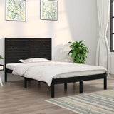 Vidaxl bedframe massief hout zwart 135x190 cm
