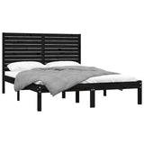 Vidaxl bedframe massief hout zwart 150x200 cm
