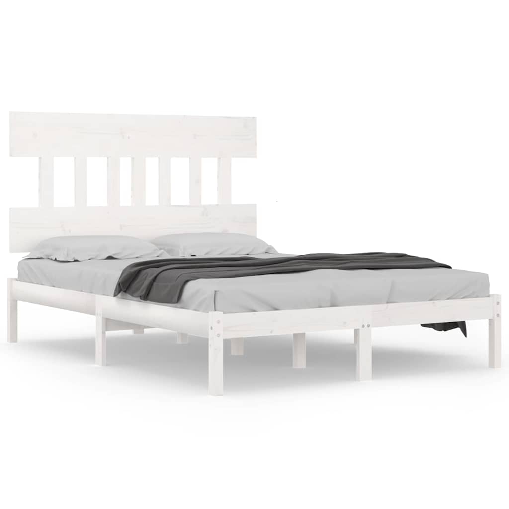 Vidaxl bedframe massief hout wit 140x200 cm