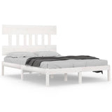 Vidaxl bedframe massief hout wit 140x200 cm