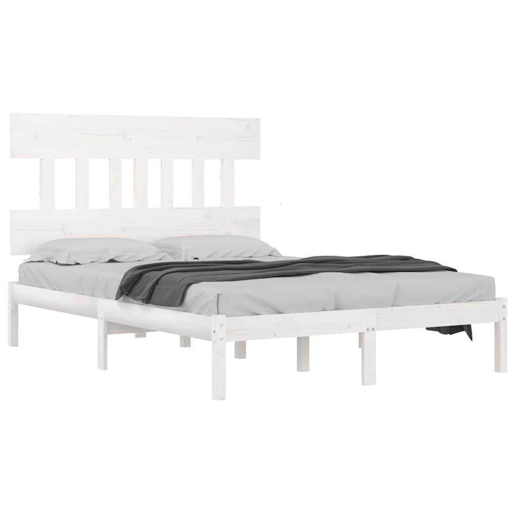 Vidaxl bedframe massief hout wit 160x200 cm