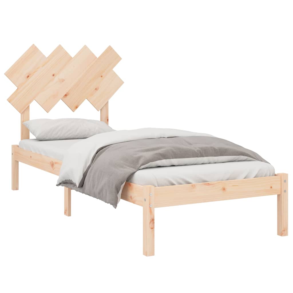 Vidaxl bedframe massief hout 90x190 cm