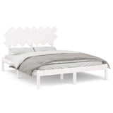Vidaxl bedframe massief hout wit 140x190 cm