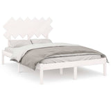 Vidaxl bedframe massief hout wit 120x200 cm