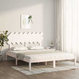Vidaxl bedframe massief hout wit 160x200 cm