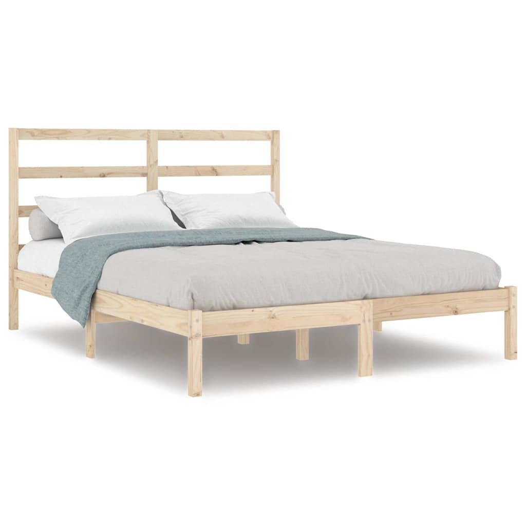 Vidaxl bedframe massief hout 135x190 cm