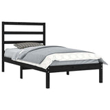 Vidaxl bedframe massief grenenhout zwart 100x200 cm