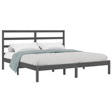 Vidaxl bedframe massief grenenhout grijs 200x200 cm
