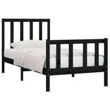 Vidaxl bedframe massief hout zwart 75x190 cm