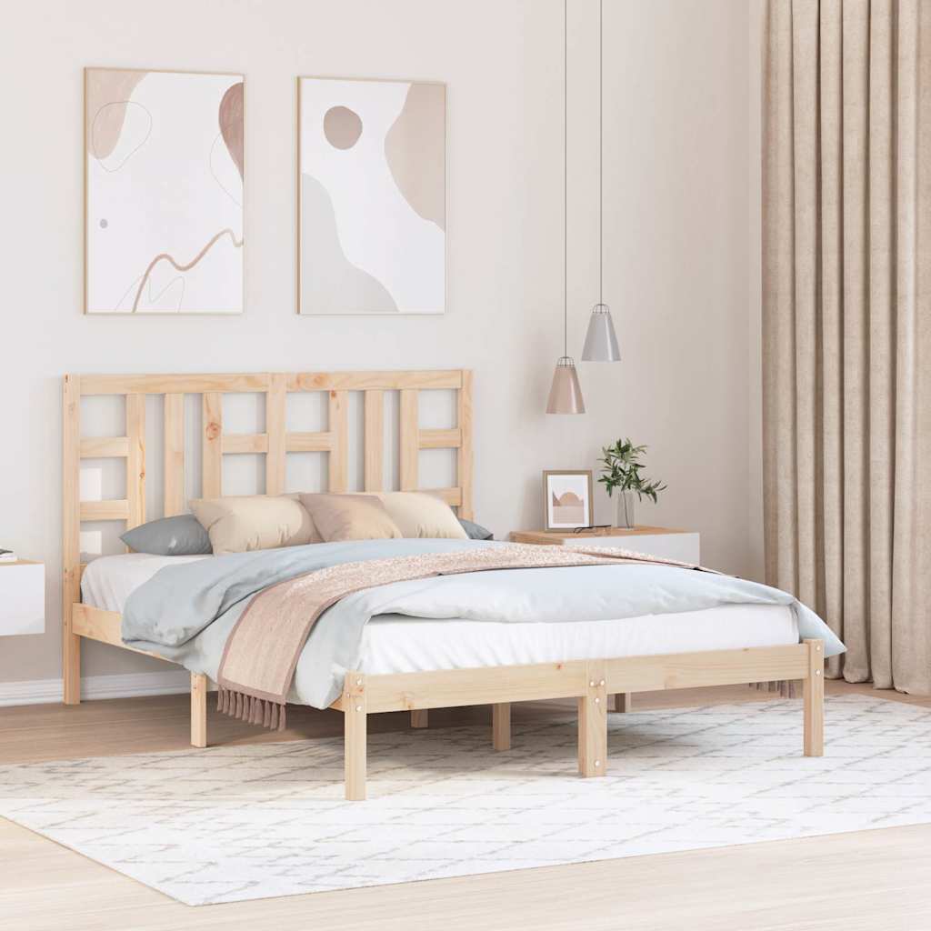 Vidaxl bedframe massief hout 135x190 cm