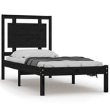 Vidaxl bedframe massief hout zwart 75x190 cm