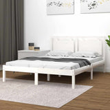 Vidaxl bedframe massief hout wit 120x200 cm