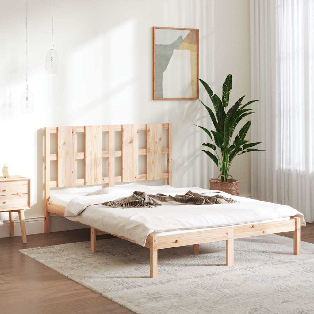 Vidaxl bedframe massief hout 135x190 cm