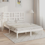 Vidaxl bedframe massief hout wit 140x190 cm