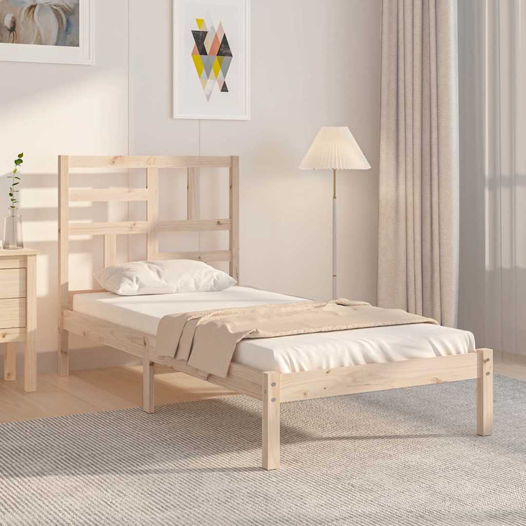 Vidaxl bedframe massief hout 90x200 cm