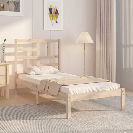 Vidaxl bedframe massief hout 90x200 cm