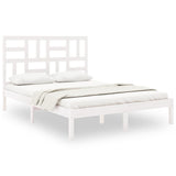 Vidaxl bedframe massief hout wit 150x200 cm
