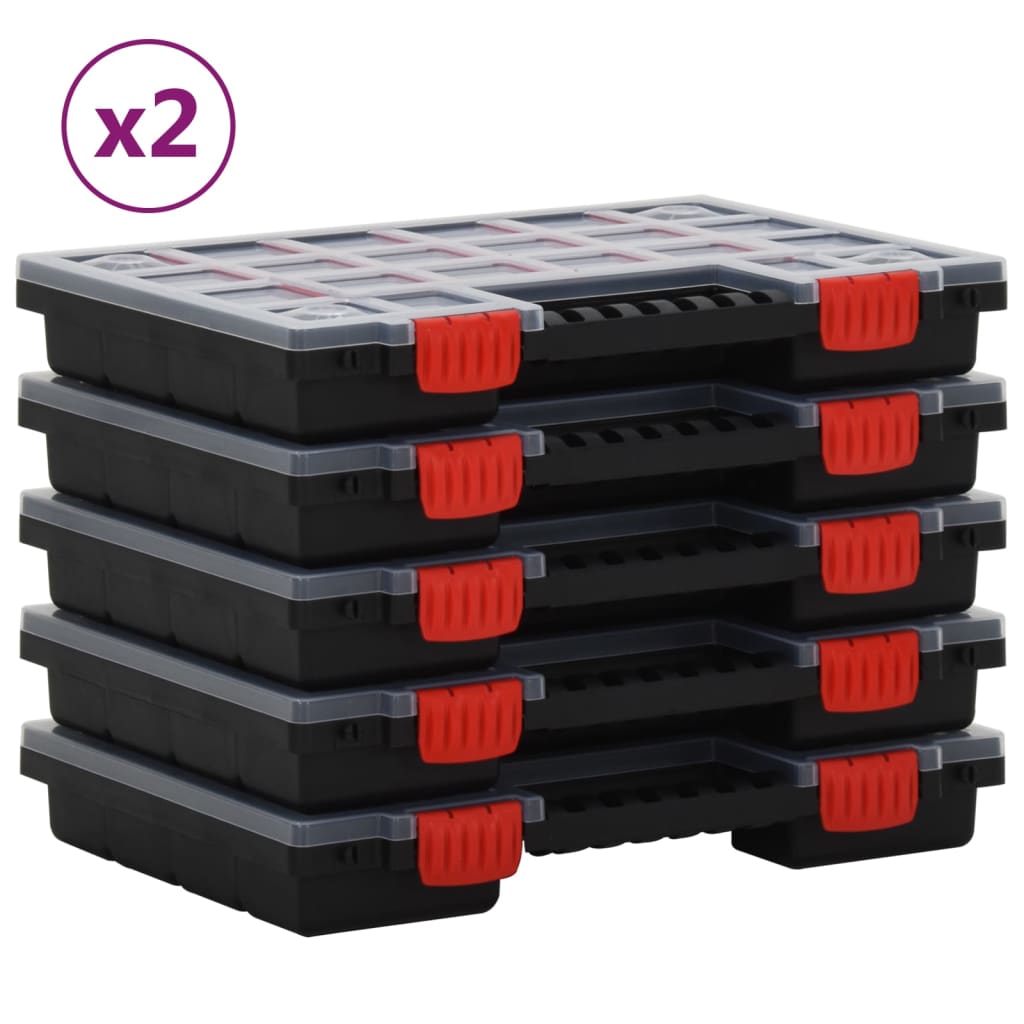 Vidaxl Range Boxes 10 PCS 34,5x25x5 cm polypropen