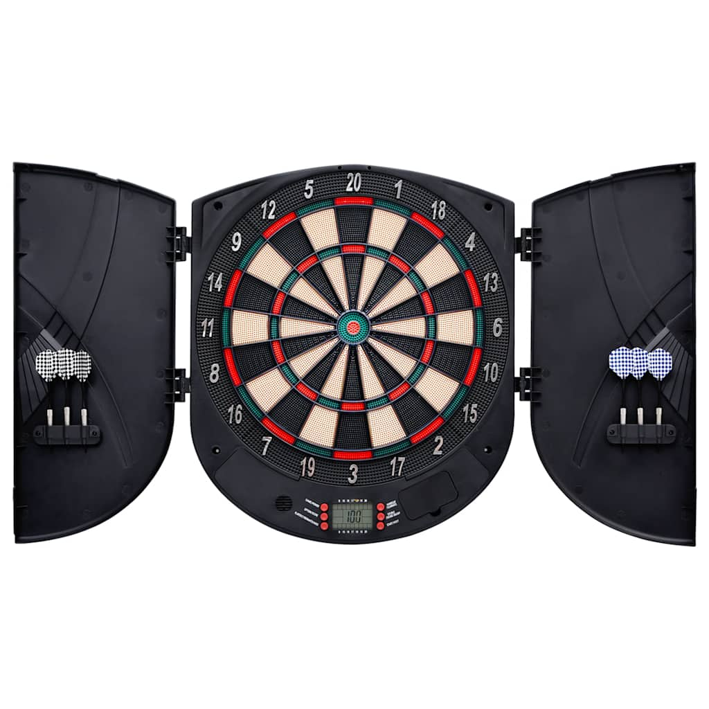 Vidaxl Dartboard Electric With Darts Polypropen Black