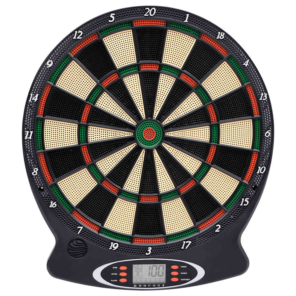 Vidaxl Dartboard elektresch mat Darts Polyprope schwaarz